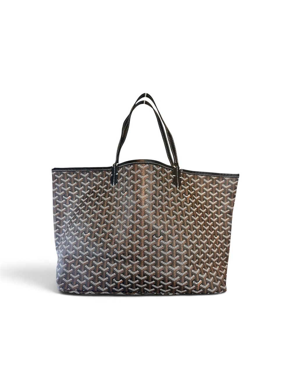 St. Louis Tote Bag Brown Black Beautiful Structured Carryall Fall College - Picture 10 of 10